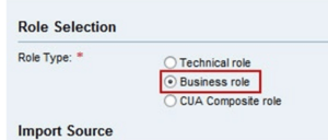 SAP Access Control - Role Selection Options GUI