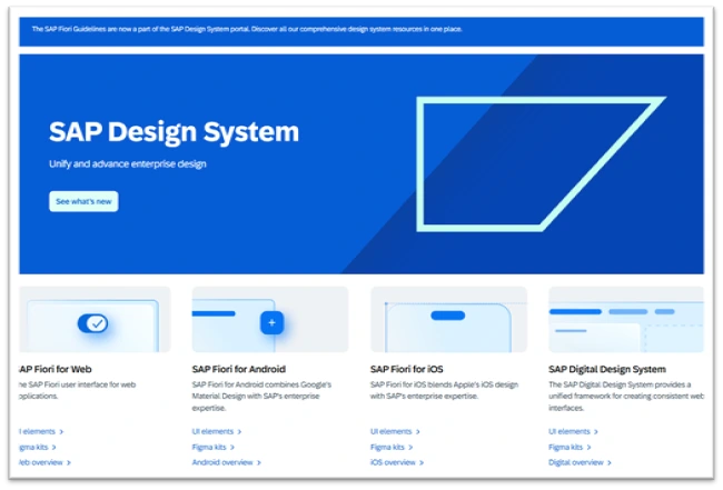 SAP Design System Portal and “What’s New” Hub