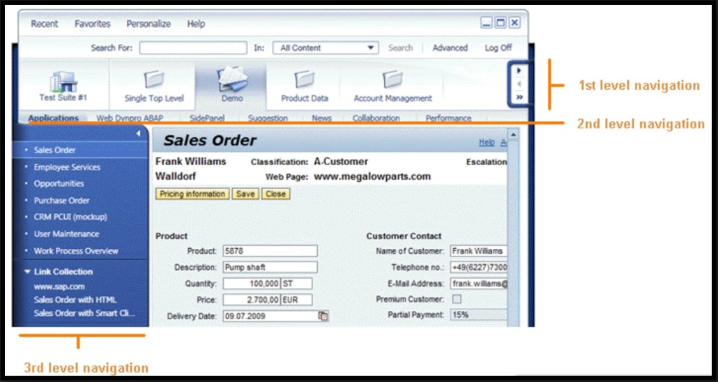 SAP NetWeaver Business Client (NWBC) Navigation
